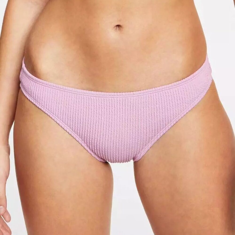 Salt + Cove Sandy Rib Textured Hipster Bikini Bottom Dusty Lilac XL